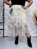 Musical Notes Ivory Mesh Skirt FINAL SALE