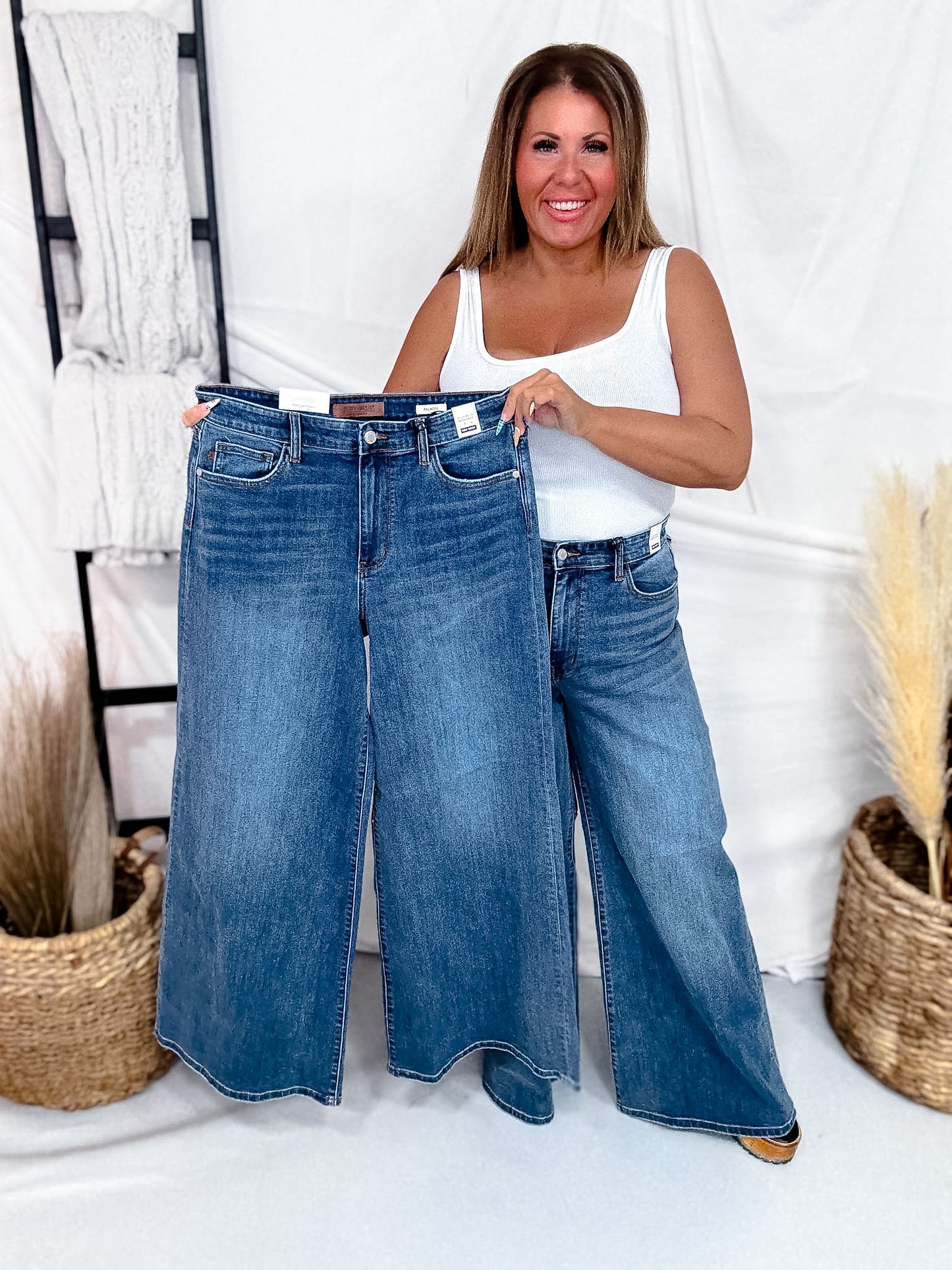 Judy Blue High Waist Dark Wash Palazzo Jeans