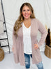Coco Long Sleeve Ribbed Knit Open Front Cardigan
