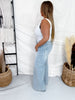 Judy Blue High Waist Tummy Control Light Wash Retro Wide Leg Jeans