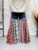 Washed Patchwork Flared Pants