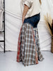 Washed Patchwork Flared Pants