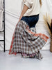Washed Patchwork Flared Pants
