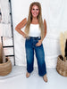 Judy Blue High Waist Tummy Control Ankle Length Wide Leg Jeans