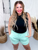 The Stevie French Terry Shorts in Mint
