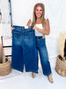 Judy Blue High Waist Tummy Control Ankle Length Wide Leg Jeans