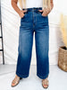 Judy Blue High Waist Tummy Control Ankle Length Wide Leg Jeans