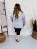 Color Block Plaid & Solid Long Sleeve Button Down Top FINAL SALE