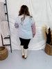 Color Block Plaid & Solid Long Sleeve Button Down Top FINAL SALE