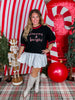 "Merry & Bright" Sweater With Short Puff Sleeves
