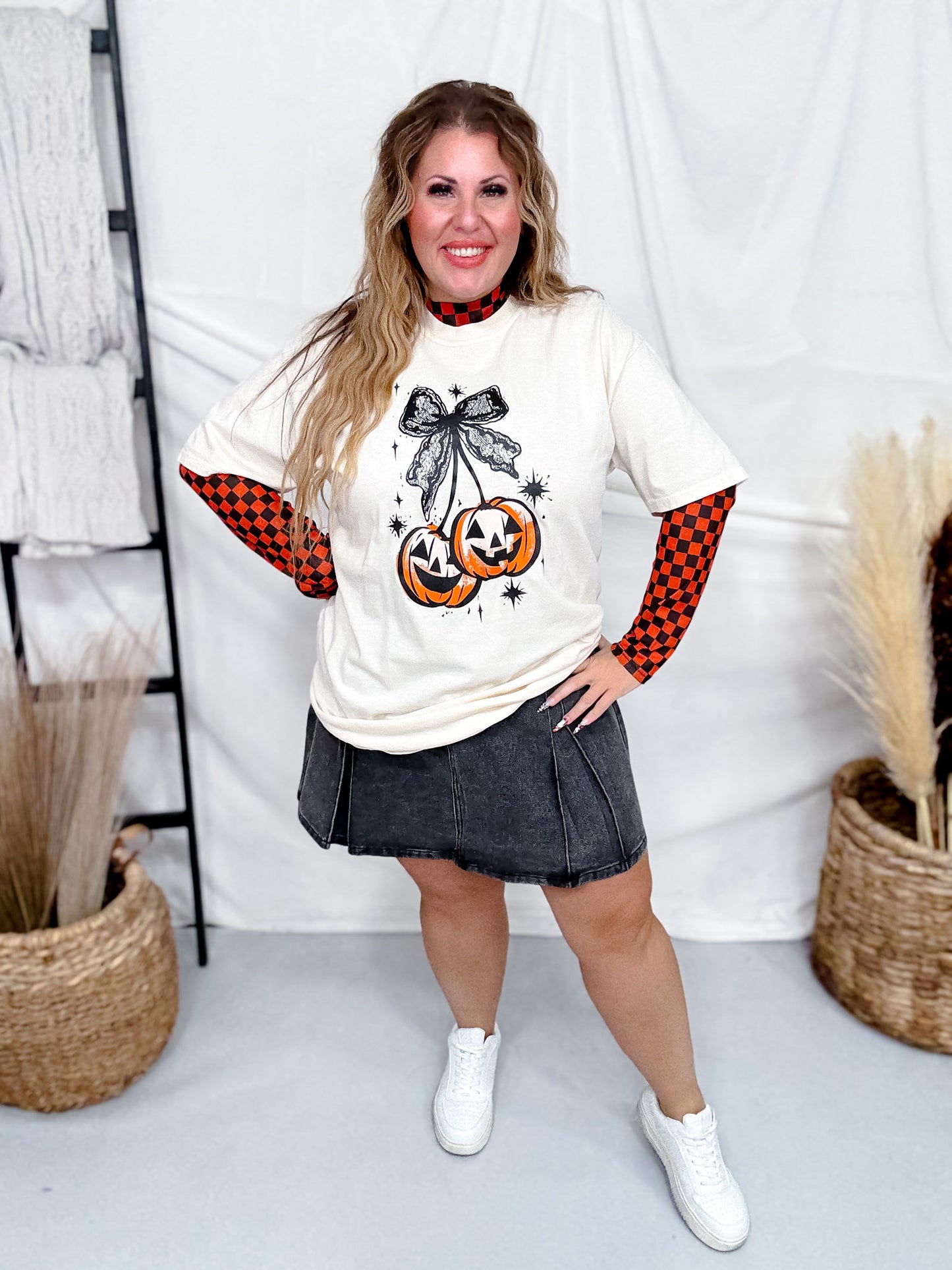 Pumpkin Cherries Short Sleeve Graphic Tee