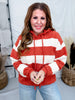 Soft Chunky Striped Rust & Ivory Hoodie