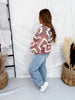 Cozy Knit Tie Front Cardigan In Cinnamon