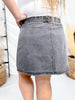 Black Box Pleated Washed Denim Skirt