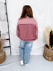 Mauve & Pink Striped Crew Neck Sweatshirt