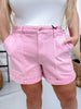 Judy Blue High Waist Pink Aurora Weekender Shorts
