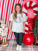 Festive Forest Top With Sequin Sleeves