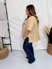 Khaki Short Sleeve Top with Denim Star Patch
