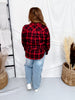 Red & Black Long Sleeve Button Front Flannel