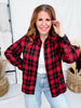 Red & Black Long Sleeve Button Front Flannel