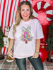 Pink Watercolor Christmas Tree Graphic T-Shirt