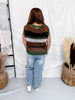 Color Block Cap Sleeve Open Knit Sleeveless Top