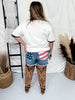 Scribble Cowboy Graphic Tee with Navy Borders