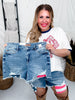 Judy Blue High-Waist Pocket American Flag Print Shorts