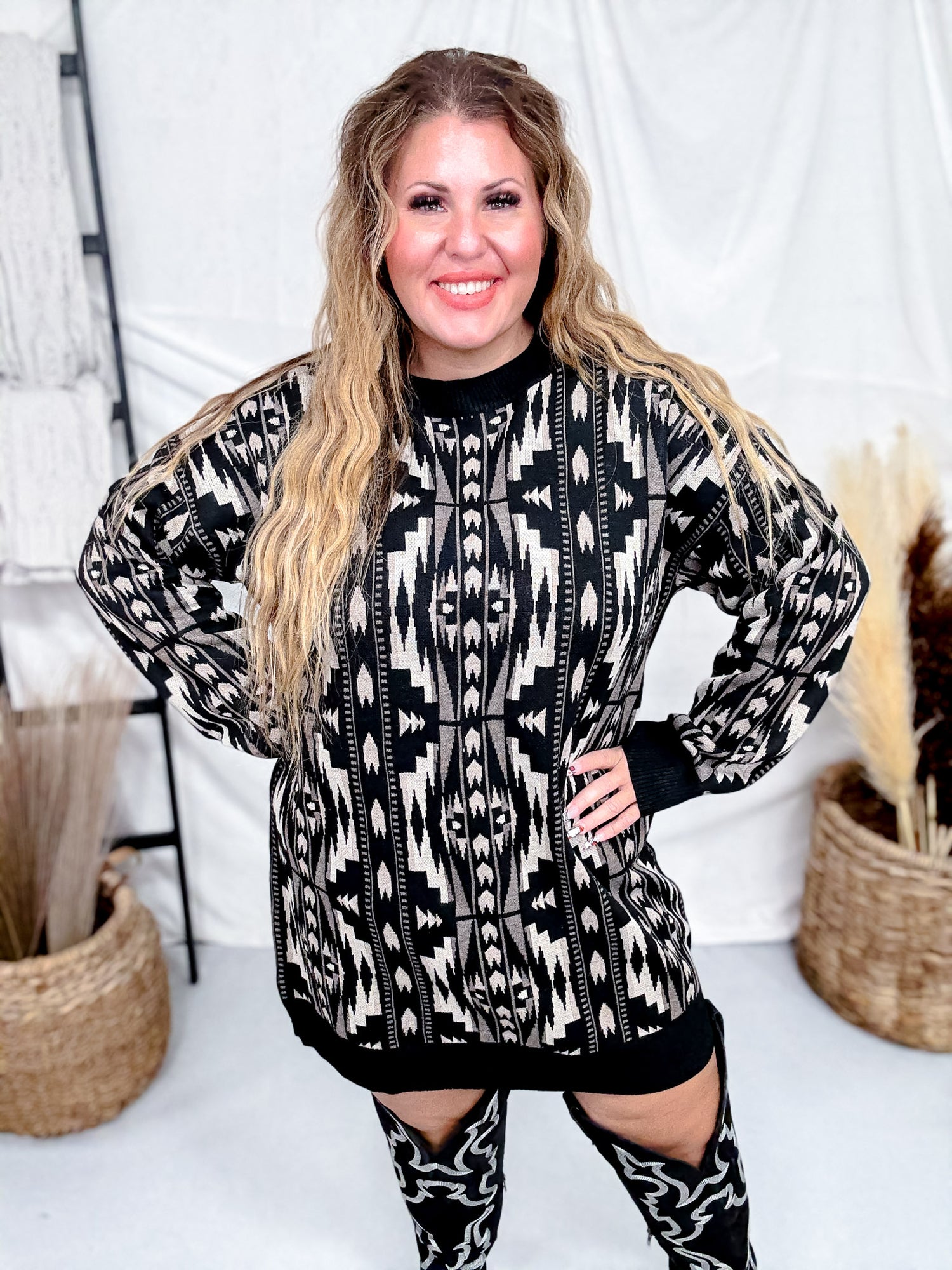 Montana Aztec Sweater Dress FINAL SALE