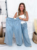 Judy Blue High-Waist Palazzo Featherweight Jeans W/ Drawstring