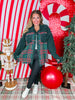 Mixed Plaid And Corduroy Shacket With Frayed Hems