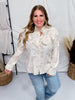 Bandana Print Ruffled Blouse