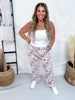 Vintage Floral Mid Rise Cropped Jeans