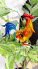 Metal and Glass Rooster Solar Lantern