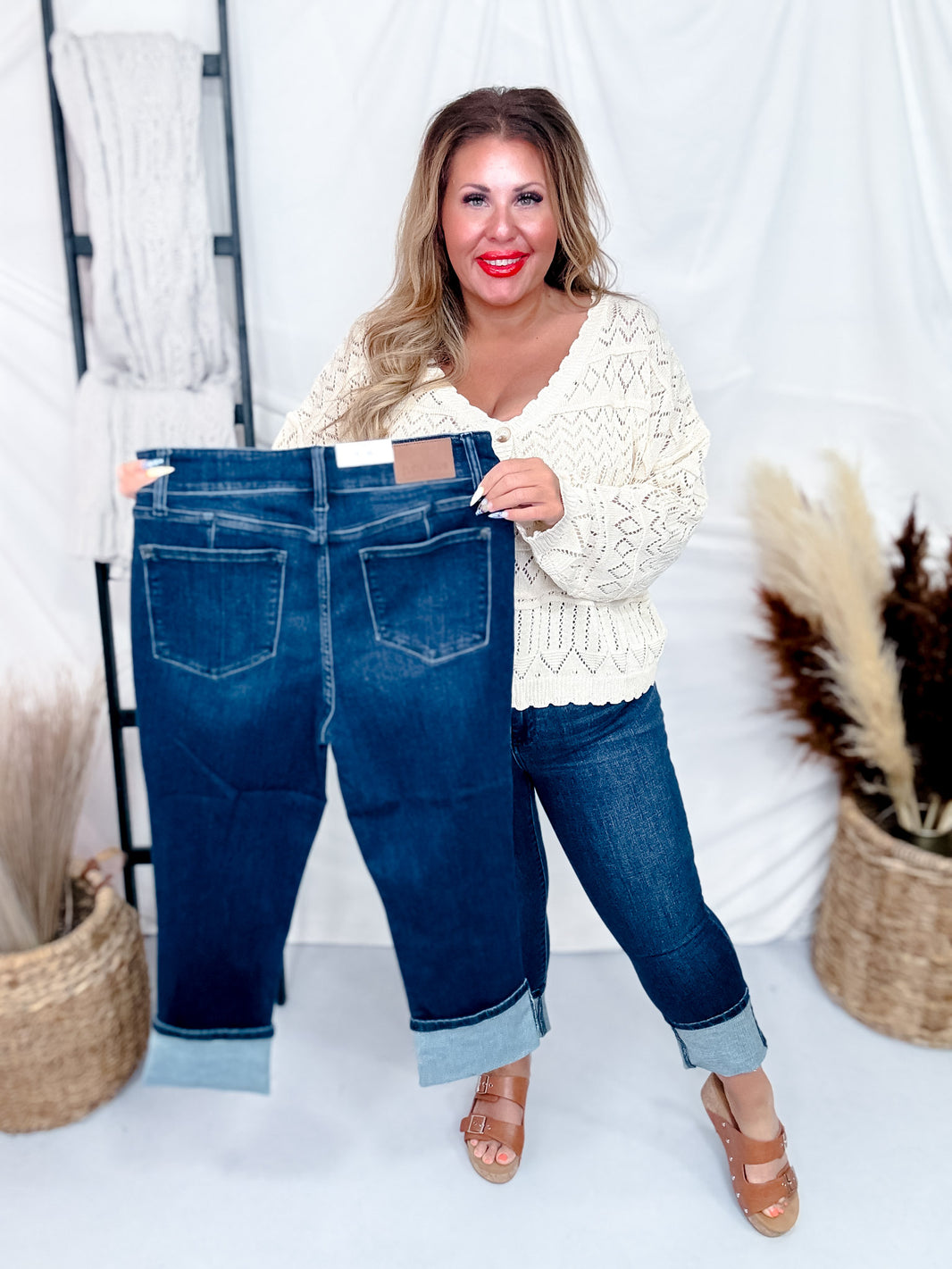 Judy Blue Featherweight Palazzo Denim main image 0