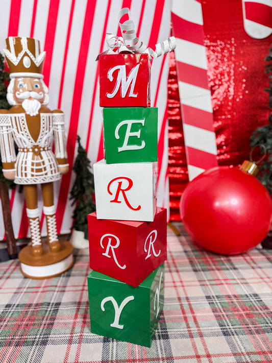 Glossy Metal "Merry" Box Stack