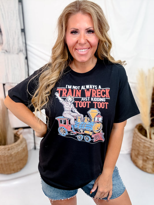 Train Wreck Short Sleeve Graphic Tee