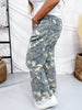 Cropped High Rise Distressed Camo Kreek Jeans