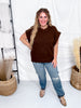 Brown Crew Neck Sweater Vest