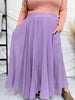 Lavender Maxi Skirt W/ Side Pockets