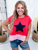 4th Of July Mix & Match Star Patch Top