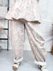 Khaki Floral Barrel Leg Pants