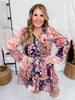 Mocha Flower Print Collared Dress