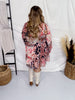Mocha Flower Print Collared Dress