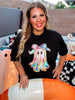 Black Rainbow Ghost Short Sleeve Graphic Tee