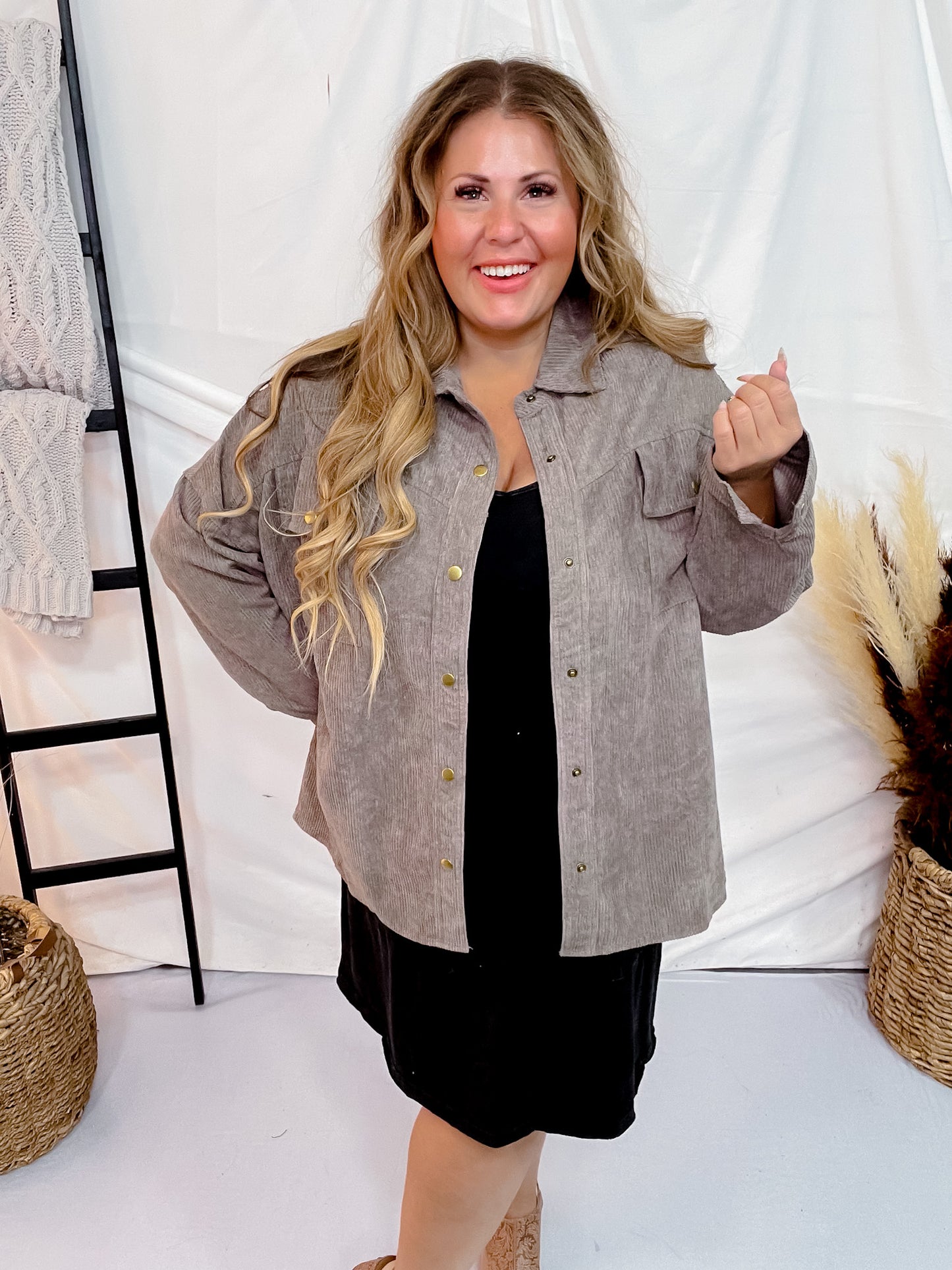 Corduroy Rock & Roll Button Up