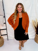 Rust Dolman Open Sweater Cardigan