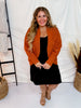Rust Dolman Open Sweater Cardigan