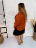 Rust Dolman Open Sweater Cardigan