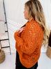 Rust Dolman Open Sweater Cardigan